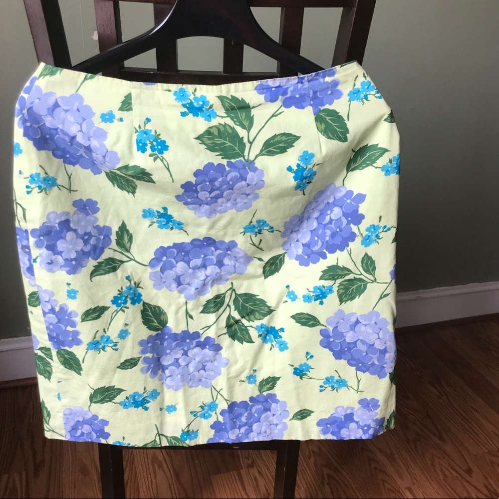 Talbots Bright Floral Cotton Skirt eye catching!